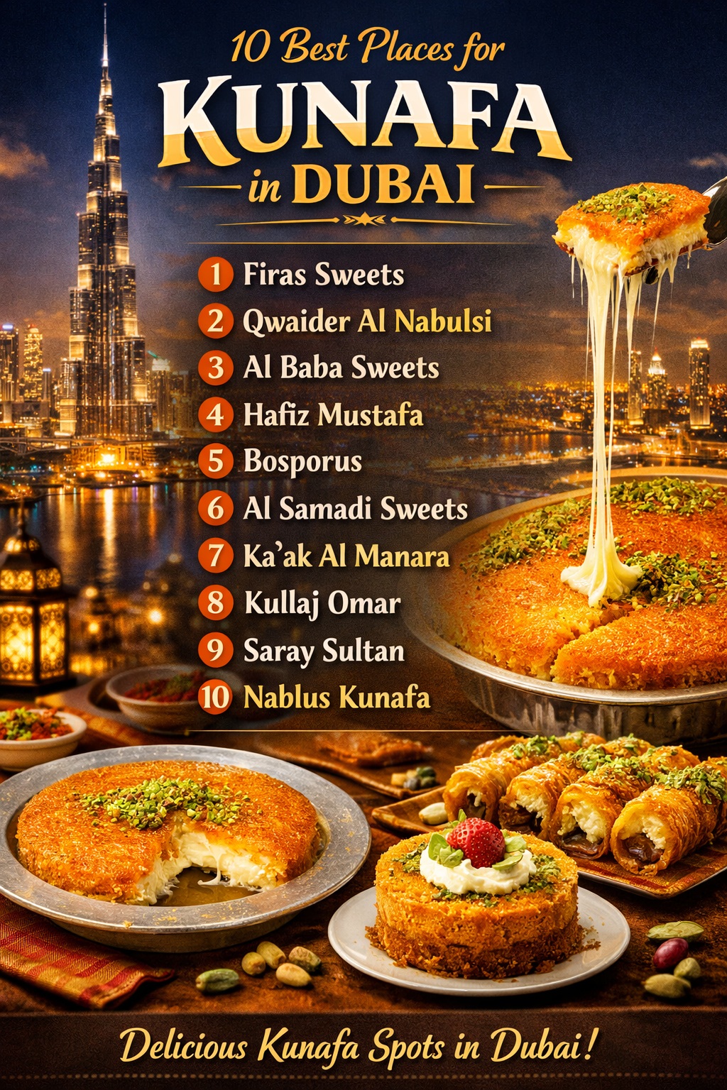 10 Best Places for Kunafa in Dubai